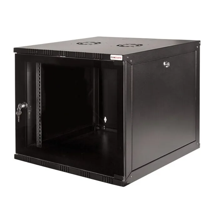 19" Wallmount SOHO Box 12U 540*550, flatpack, black — image 1