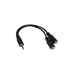 Klinke Y Kabel 3,5mmSt > 2x 3,5mmBu