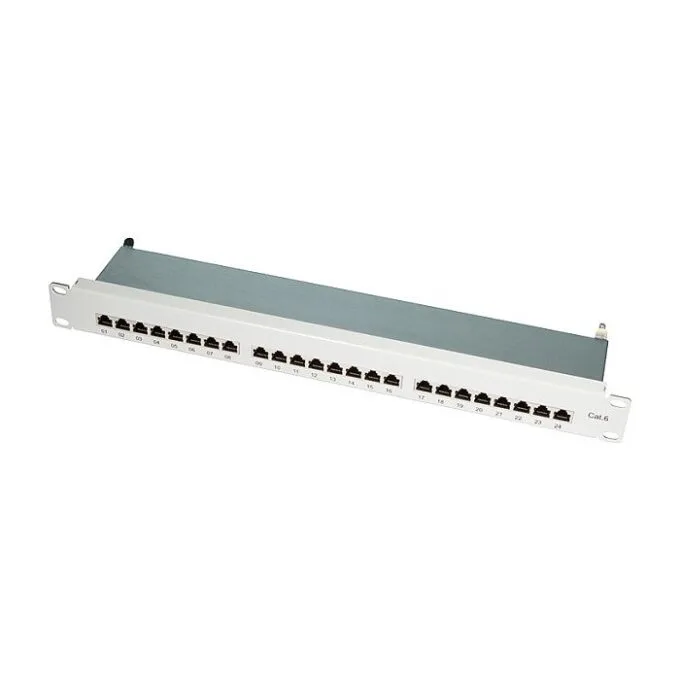 LogiLink CAT6 Patchpanel 19" 1HE 24-Ports Grau — image 1