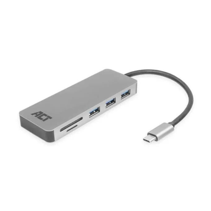 AC7050 USB-C HUB USB3.0 3xUSB-A 20W CARD READER,PS PASS-THROUGH ACT — image 1