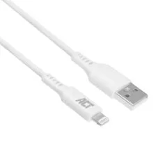 AC3011 1m USB2.0 A TO LIGHTNING M/M DATA/CHARGING CBL WHITE MFI CERTIFIED ACT