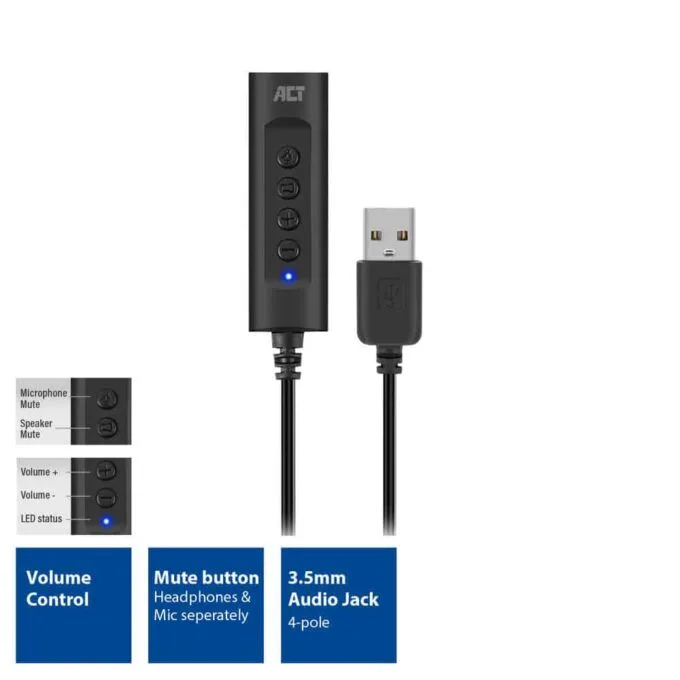 AC9360 0.5m USB A SOUNDCARD EXTERNAL ACT — image 2
