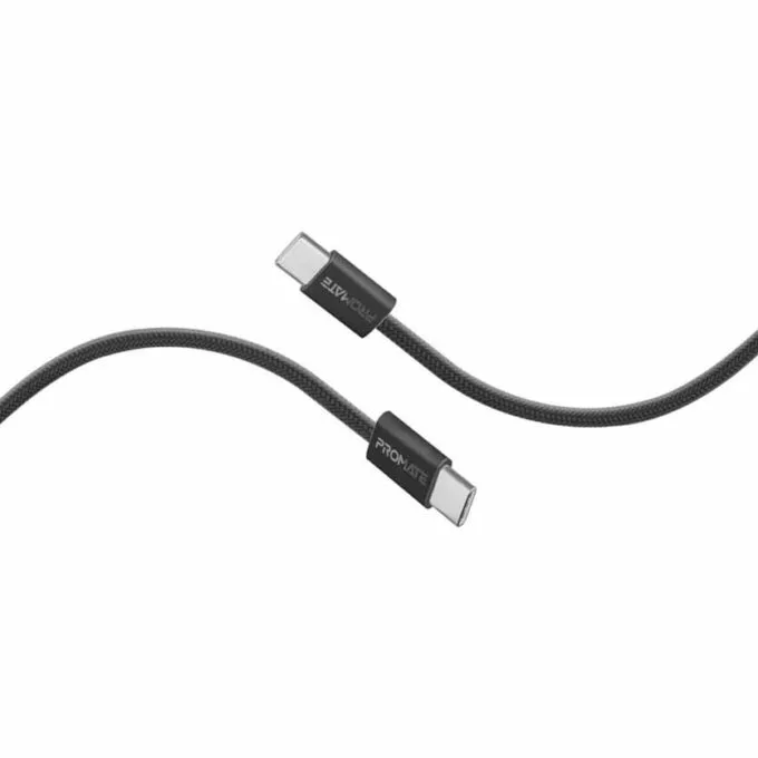 ECOLINE-CC120.BLACK 1.2m CABLE USB-C 60W DATA SYNC & CHARGE PROMATE — image 1