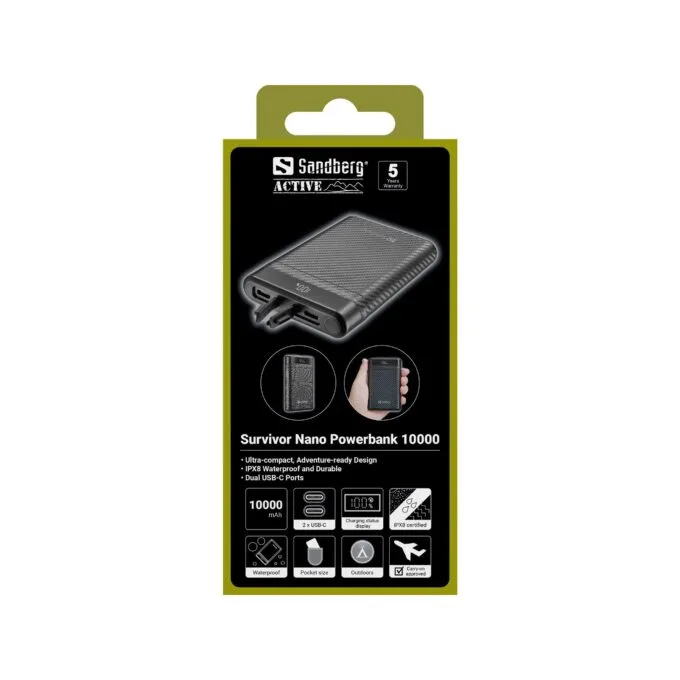 SANDBERG Survivor Nano Powerbank 10000 — image 4