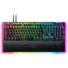 Razer BLACKWIDOW V4 PRO UK LAYOUT - Gaming Mechanical RGB Keyboard - Green Clicky Switches - Macros