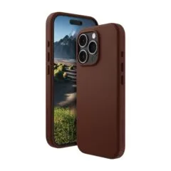 dbramante1928 Roskilde - Hintere Abdeckung fr Mobiltelefon - MagSafe-Kompatibilitt - genarbtes Leder - Dark Tan - fr Apple iPhone 16 Pro