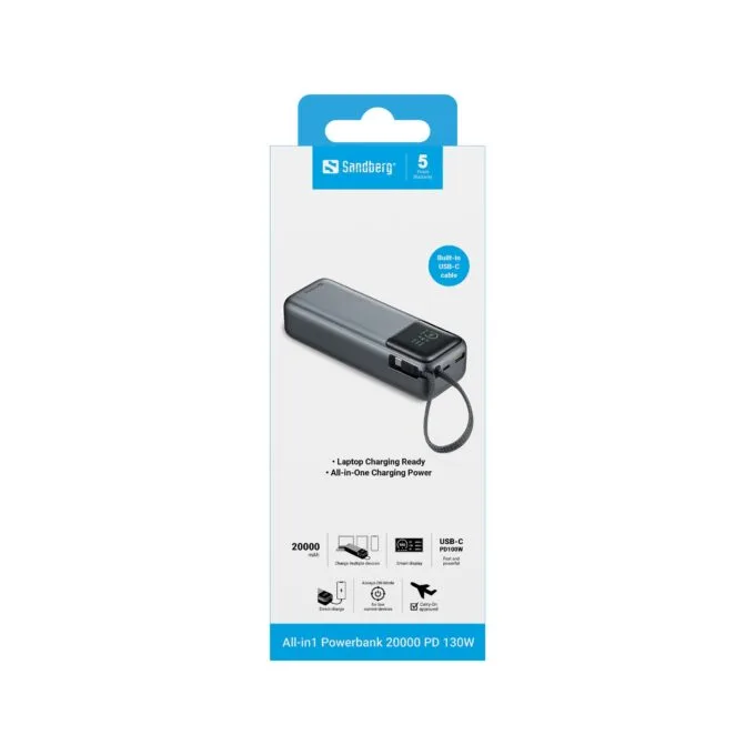 SANDBERG All-in1 Powerbank 20000 PD130W — image 6