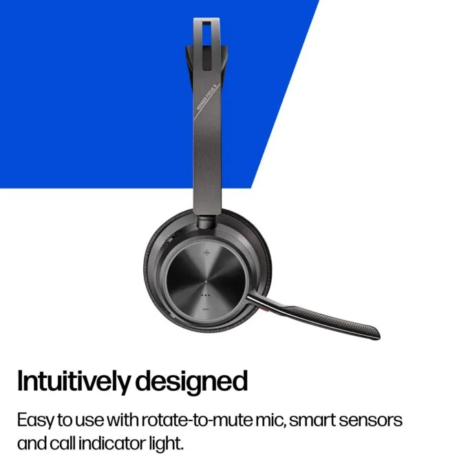 HP Poly Voyager Focus 2 USB-C-Headset incl. Ladestation + Adapter USB-C/ -A — image 3