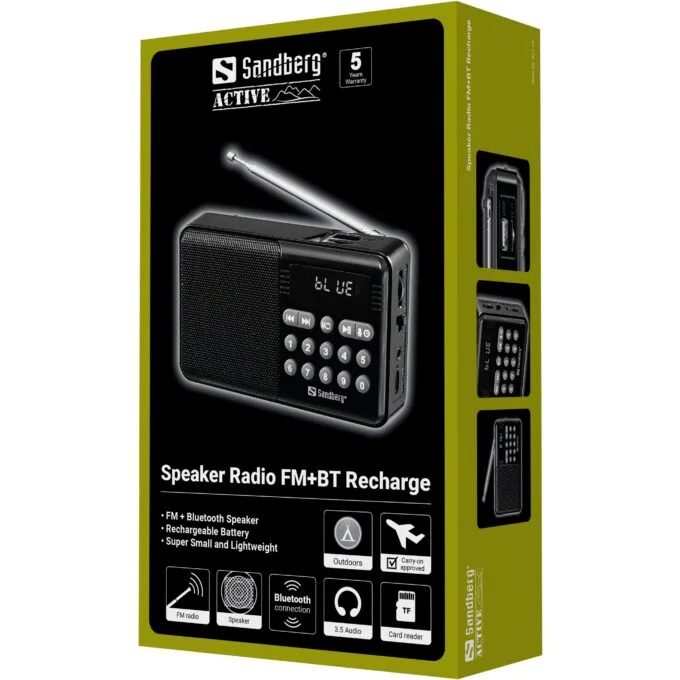 SANDBERG Speaker Radio FM+BT Recharge — image 5