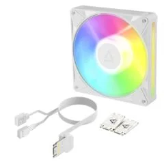 Arctic BioniX P12 A-RGB (White) - 120mm Case Fan with A-RGB - Fluid Dynamic Bearing - PWM Regulated
