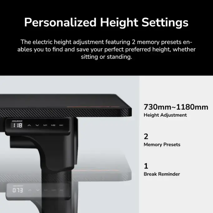 Cougar E-Grav 180 - Electric Gaming Desk - CGR-E-GRAV180 — image 4