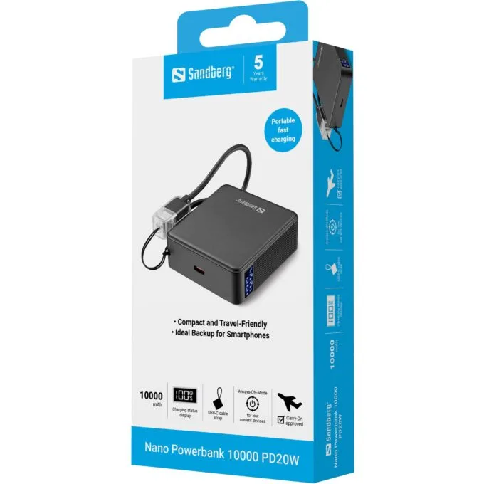 SANDBERG Nano Powerbank 10000 PD20W — image 6