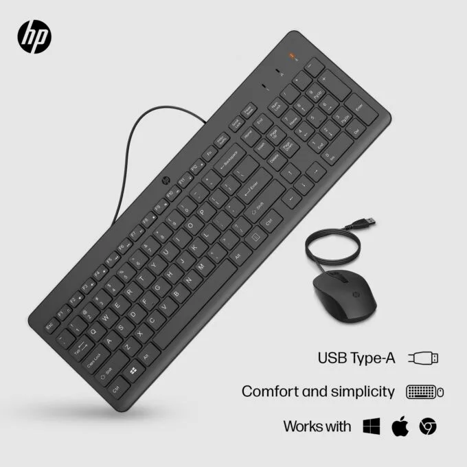 HP 150 - Tastatur-und-Maus-Set - USB - GB - Schwarz — image 2