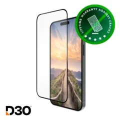 dbramante1928 Eco-shield - Bildschirmschutz fr Handy - Glas - Rahmenfarbe schwarz - fr Apple iPhone 16 Pro Max