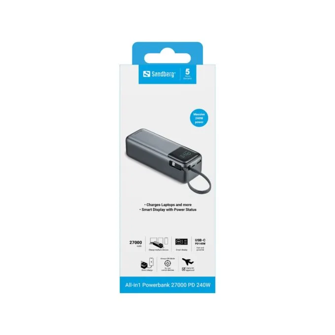 SANDBERG All-in1 Powerbank 27000 PD240W — image 6