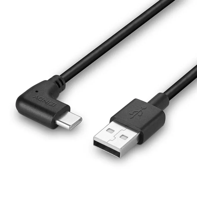 LINDY USB 2.0 Typ A an C Kabel, 90° gewinkelt 0,5m — image 5