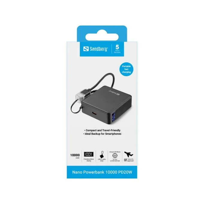SANDBERG Nano Powerbank 10000 PD20W — image 5