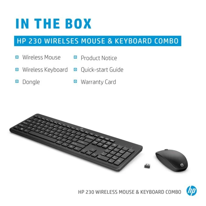HP 230 Wireless Mouse and Keyboard Combo - French - Maus - 1.600 dpi — image 13