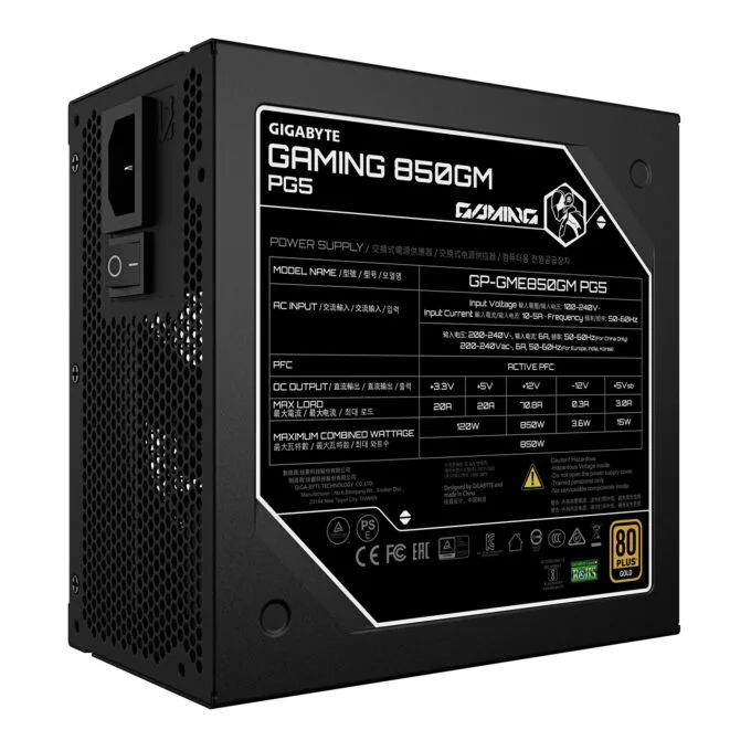 GIGABYTE GP-GME850GM 850W PG5 PSU — image 4