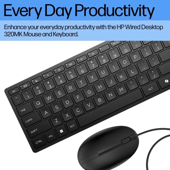 HP Wired 320MK Mouse and Keyboard (UK) — image 2