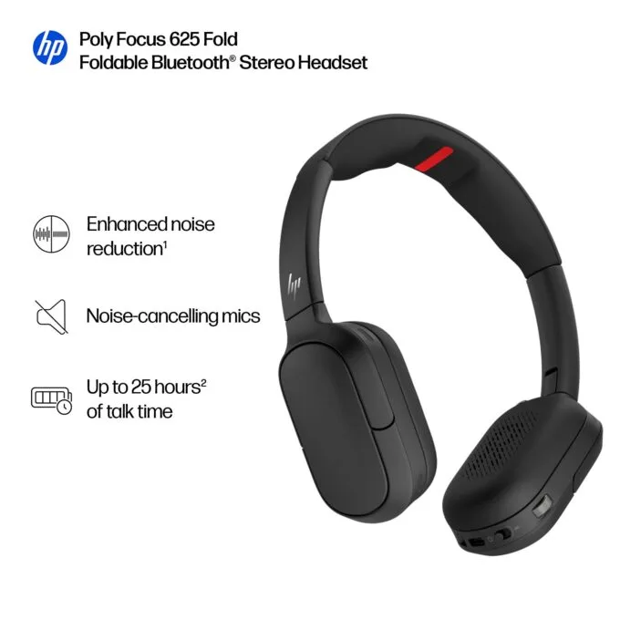 HP Poly Focus 625 Headset + Wireless Charge Stand — image 6