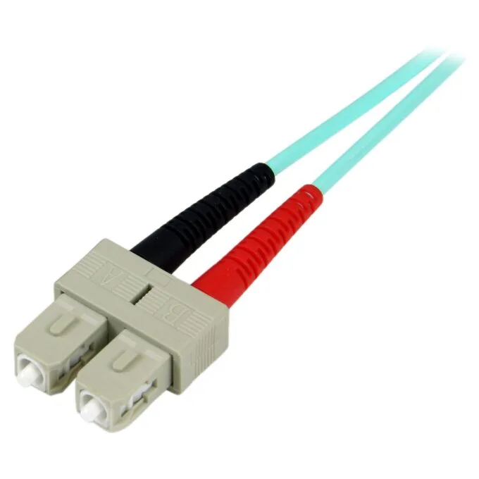 StarTech 10Gb Aqua LC/SC Duplex 50/125 Multimode LSZH Fiber Cable — image 2