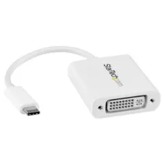 StarTech USB-C auf DVI Adapter - USB Type-C DVI Konverter fr MacBook, Chromebook, Dell XPS oder andere USB-C Gerte - Weiss