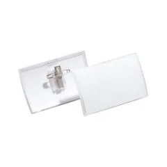 DURABLE Click Fold Namensschilder transparent 9 cm x 5.4 cm