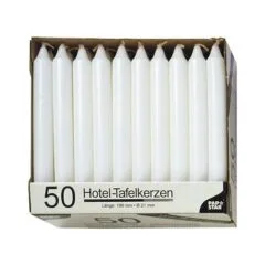 CANDLE PAPSTAR Kerzen 19.6 cm weiß
