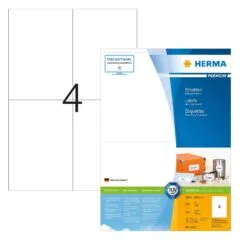 HERMA Etiketten Premium A4 weiß 105x148 mm Papier 800 St.