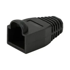 Modular RJ45 Plug Cable Boot 6.5mm BLACK, 50pcs