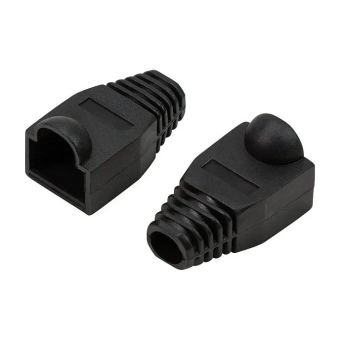 Modular RJ45 Plug Cable Boot 6.5mm BLACK, 50pcs — image 2