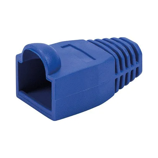 Modular RJ45 Plug Cable Boot 6.5mm blue, 50pcs — image 1