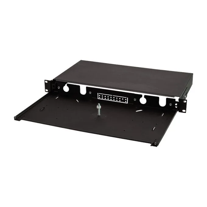 Logilink Fiber Optic Patch Panel 19"/1U, sliding type, black, unloaded — image 1