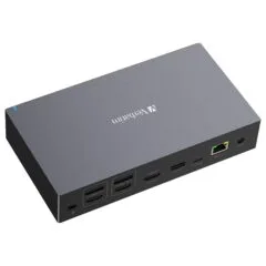 D Verbatim USB-C Pro Docking Station CDS-17, 17 Port (aluminium/schwarz, HDMI, DP, RJ-45, USB-A, USB-C, SD, microSD, Audio)