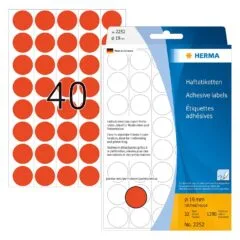 HERMA Klebepunkte Ø 19,0 mm rot