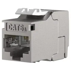 EFB RJ45 Keystone Slimline/ Shortbody Cat.6A Komponentenzertifiziert silber