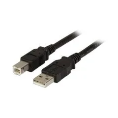 EFB USB2.0 Anschlusskabel A-B, St.-St., 1,5m, schwarz, Premium