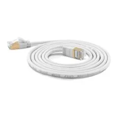 Patchkabel SSTP CAT7 Ste. CAT6a d=4mm 0,10m weiß