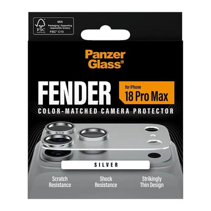 Fender iP 18 Pro Max Silber Kameraschutz — image 3