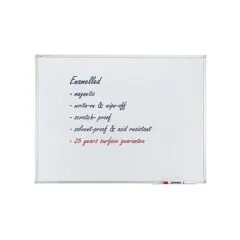 Whiteboard 120x90cm magneti. emaillierte Stahl-Oberfl.,Wandbefes.