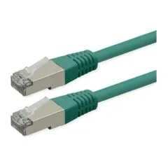 KAB ROLINE Patchkabel Cat.6 Class E PoE S/FTP PiMF grün 15m