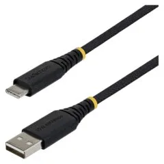 STARTECH.COM 2m 6.6ft USB-A to USB-C Fast Charging Cable 15W 3A Dual-Layer Braided Nylon/TPE Jacket Durable USB-A to Type C Charger