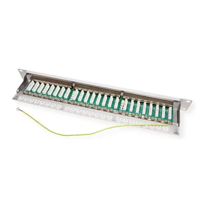 Kat.6A Class EA 19 Patchpanel 24 P geschirmt grau — image 3