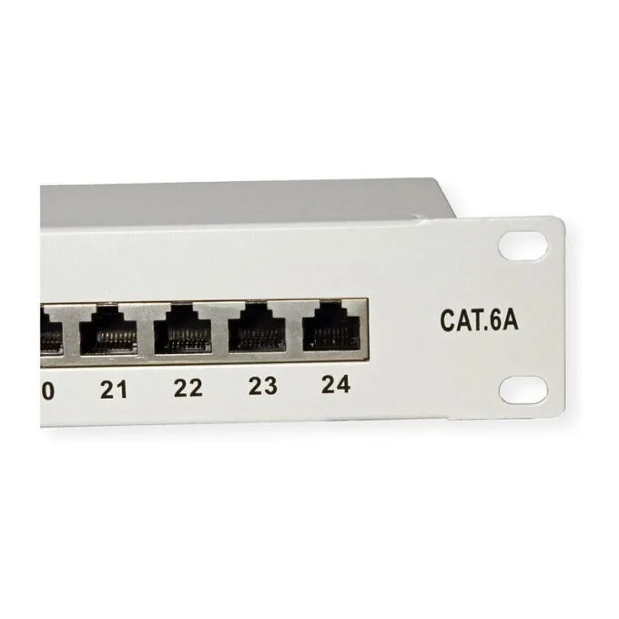Kat.6A Class EA 19 Patchpanel 24 P geschirmt grau — image 4