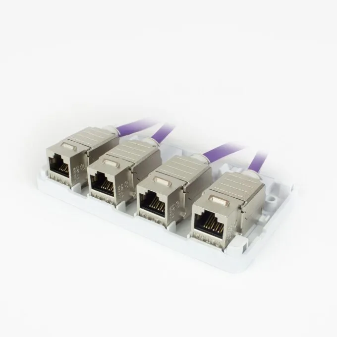 Unloaded surface keystone mount box for 4 keystone jacks — image 9