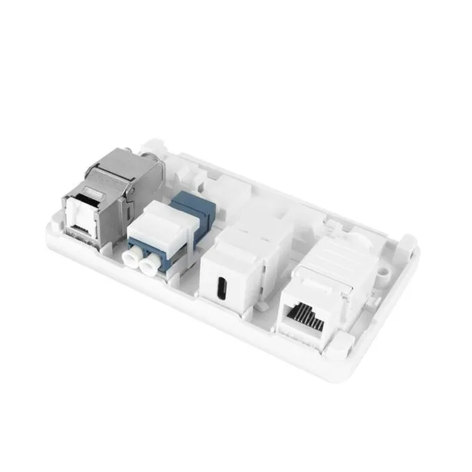 Unloaded surface keystone mount box for 4 keystone jacks — image 6