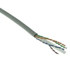 Cat 6 F/UTP solid installation cable, PVC, CPR euroclass ECA, 24AWG, grey 305 meter