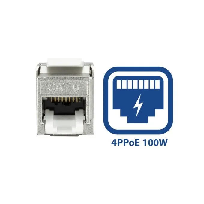 Keystone Jack RJ45 CAT6 Shielded toolless with shutter — image 4