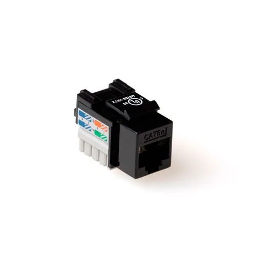 Keystone Jack CAT6A unshielded down white — image 1